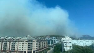Požar u Piperima, dim iznad Podgorice