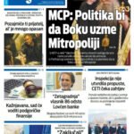 Naslovna strana “Vijesti” za 26. februar 2026.