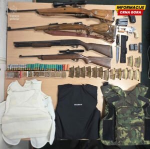 Policija o hapšenju Đukanovića: Pronađene puške i pištolj u ilegalnom posjedu, izuzeta i dokumentacija