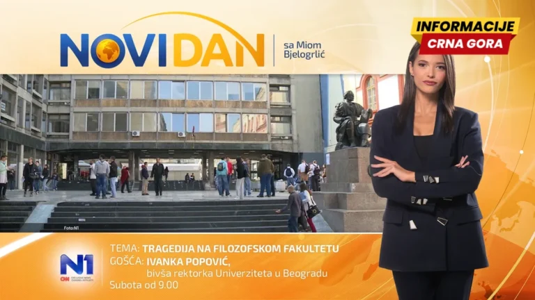 Gledajte UŽIVO Novi dan o tragediji na Filozofskom, gost Ivanka Popović