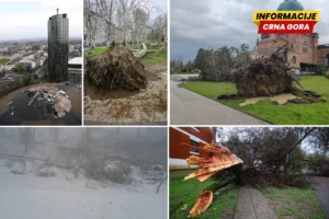 FOTO, VIDEO / Kaos zbog nevremena: Vjetar ruši sve pred sobom, tisuće bez struje. Na Sljemenu stablo palo na aute zarobljenih profesora