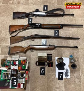 U Ulcinju oduzete četiri puške, municija, punjenje za eksploziv