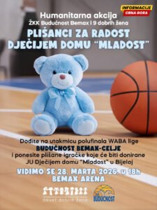 F4 WABA lige: Humanitarna akcija “Devet dobrih žena” i ŽKK Budućnost Bemax