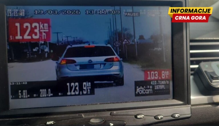 Uhapšene dvije osobe zbog prekoračenja brzine