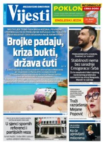 Naslovna strana “Informacije CG” za 23. mart 2026.