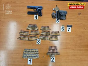 Berane: Kod policijskog službenika pronađeno oružje i municiju u ilegalnom posjedu