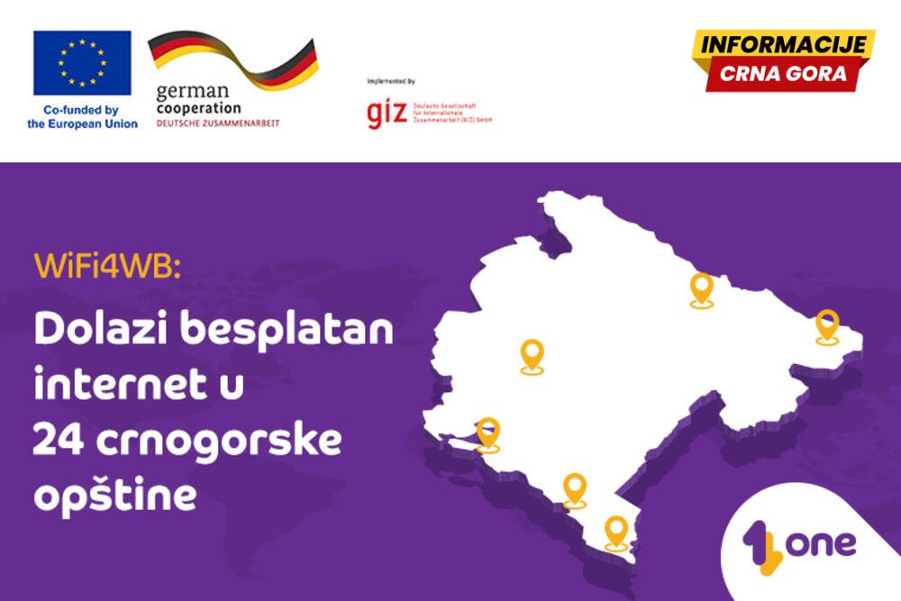 WiFi4WB: Dolazi besplatan internet u 24 crnogorske opštine