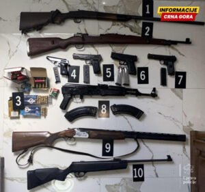 U Ulcinju zaplijenjeno 11 komada oružja i municija
