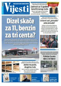 Naslovna strana “Informacije CG” za 28. mart 2026.