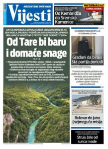 Naslovna strana “Informacije CG” za 30. mart 2026.