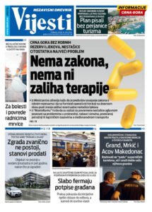 Naslovna strana "Informacije CG" za 31. mart 2026.
