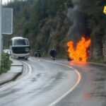 Budva: Kvad se zapalio nakon sudara sa autobusom