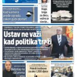 Naslovna strana “Informacije CG” za 10. april 2026.