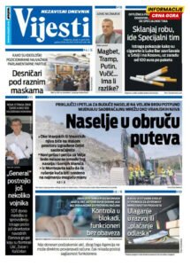 Naslovna strana Informacije CG za 14. april 2026.