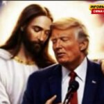 Na novoj slici Tramp u zagrljaju Isusa