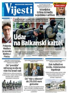 Naslovna strana Informacije CG za 16. april 2026.