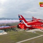 Posjeta Red Arrows u susret Danu nezavisnosti simbol snažne…