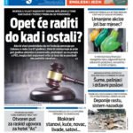 Naslovna strana “Informacije CG” za 18. april 2026.