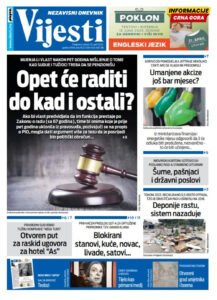 Naslovna strana “Informacije CG” za 18. april 2026.