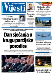 Naslovna strana “Informacije CG” za 23. april 2026.