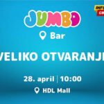 JUMBO stiže u Bar ovog utorka. Svečano otvaranje 28. aprila u…