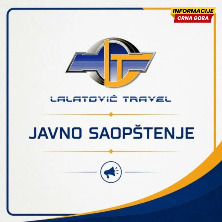 Lalatović travel: Ne postoji namjera niti svijest o bilo kakvom...