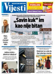 Naslovna strana “Informacije CG” za 28. april 2026.