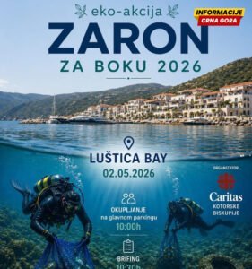Zaroniće za čistiju Boku: Velika ekološka akcija ronilaca i volontera u Tivtu i Kotoru 1. i 2. maja.