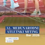 Opština Bar: Prvomajski atletski miting uz učešće takmičara iz 10 zemalja