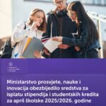 MPNI: Obezbijeđeno skoro 820.000 eura za aprilske stipendije i kredite