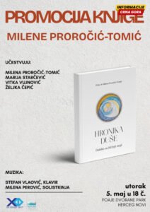 Promocija knjige “Hronika duše” 5. maja u foajeu Dvorane Park
