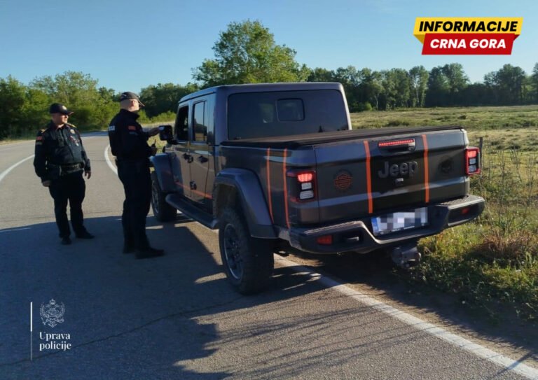 Ulcinj pred praznike pod pojačanim policijskim nadzorom: Kontrolisano gotovo 100 vozača, sankcionisano 35, uhapšena jedna osoba iz Rožaja
