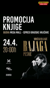 Bajaga u Budvi u okviru manifestacije Noć knjige 2026