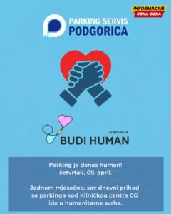 Akcija “Parking je danas human” 9. aprila kod Kliničkog centra