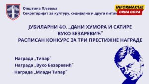 Konkurs za tri prestižne nagrade 40. Dana humora i satire “Vuko Bezarević”