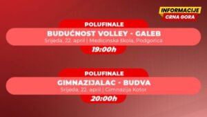 Prvi mečevi polufinala Prvenstva Crne Gore za juniorke u Podgorici i Kotoru