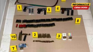 Danilovgrad i Cetinje: Oduzeto šest komada oružja, jedna osoba privedena