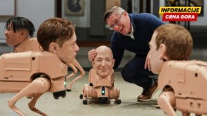 Psi-roboti s glavama Maska i Zakerberga tumaraju po muzeju u Berlinu