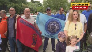 Protest Unije slobodnih sindikata kod Vlade