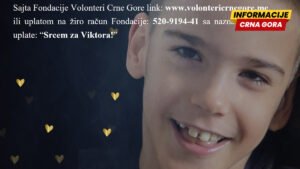 Apel Volontera CG: Devetogodišnjem Viktoru potrebna pomoć u liječenju