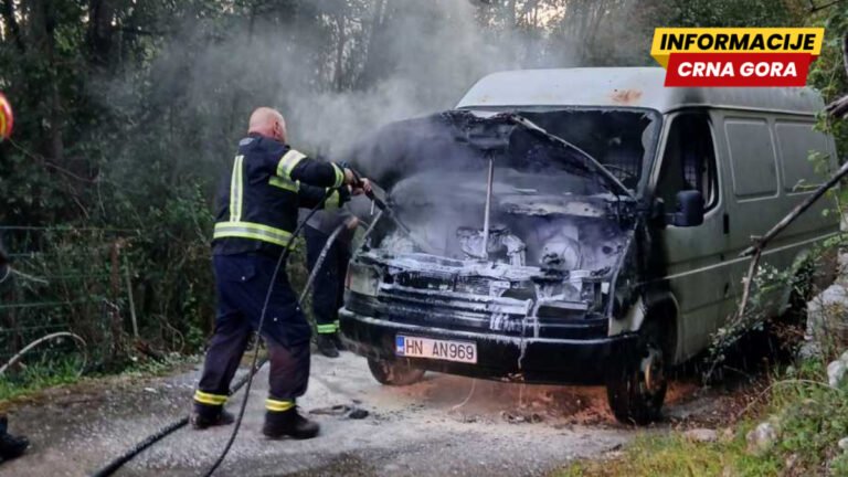 Zapalio se kombi u selu Mojdež kod Herceg Novog