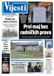Naslovna strana “Informacije CG”: Prvomajski trobroj