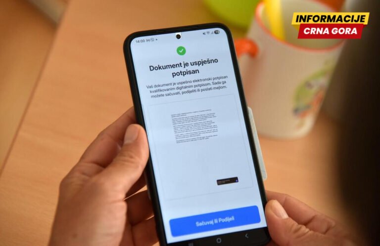 Potpis i dokaz identiteta u mobilnom telefonu