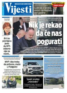 Naslovna strana Informacije CG za 8. maj 2026.