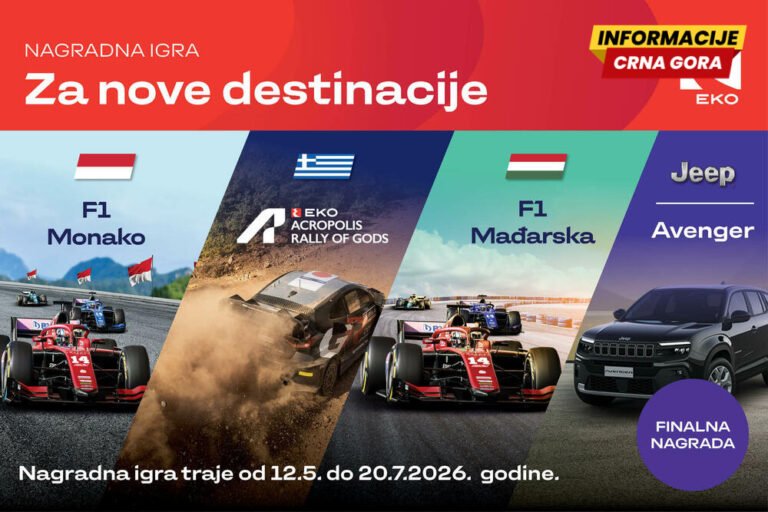 Velika EKO nagradna igra: Osvojite F1 putovanja, vrijedne nagrade ili Jeep Avenger