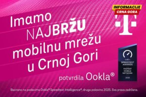 Crnogorski Telekom dobitnik Ookla® Speedtest Award™ priznanja za…