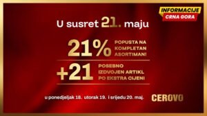 Cerovo popuste za nezavisni dom u susret 21.maja