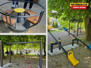 Opština Bijelo Polje: Dopunjen sadržaj u parku, dodate klackalice, ljuljaške i vrteške