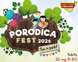 Porodica Fest u subotu u Podgorici: Više od 60 aktivnosti za djecu i roditelje u parku na Kruševcu