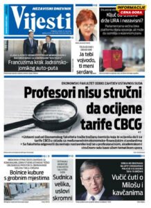 Naslovna strana Informacije CG za 29. maj 2026.